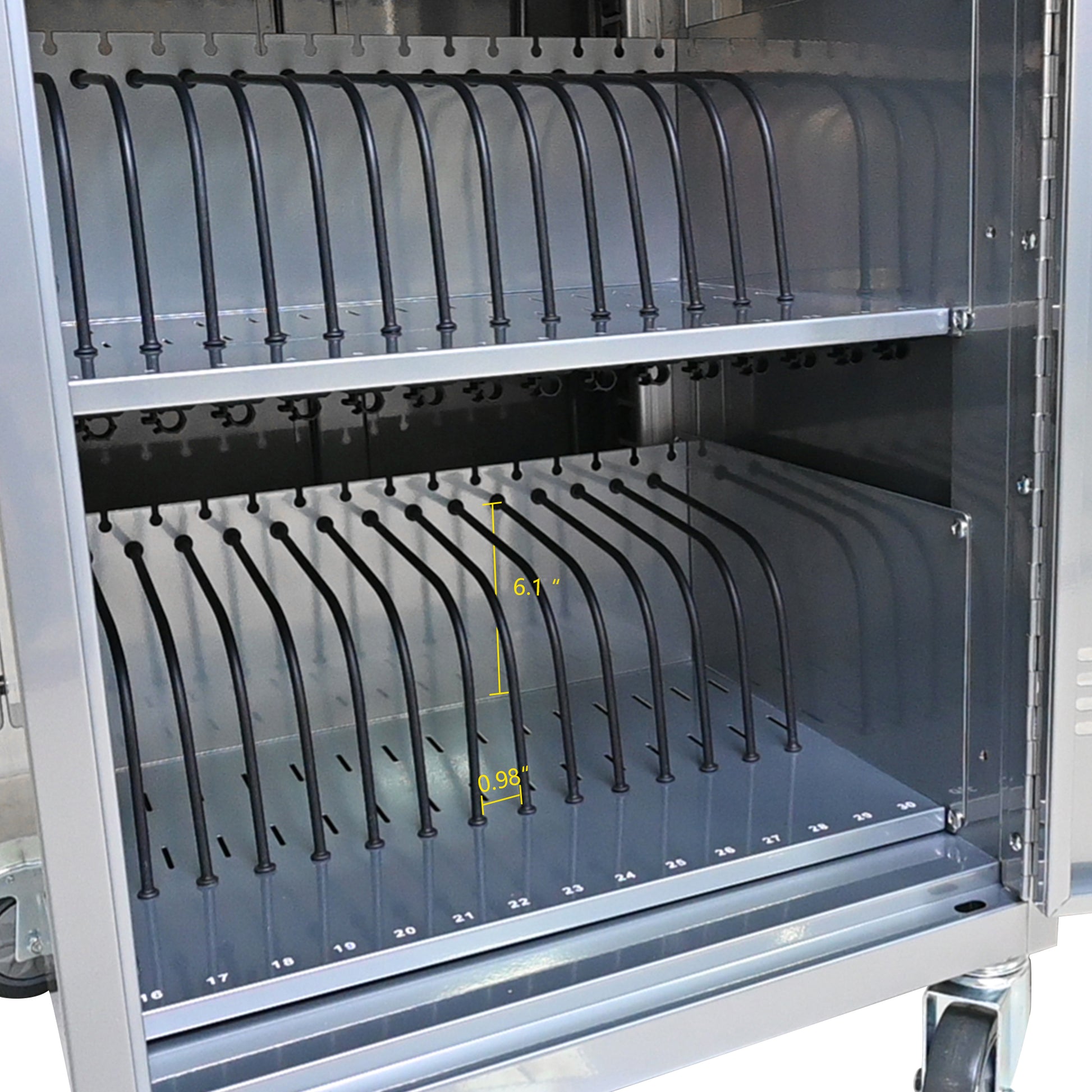 Mobile Charging Cart and Cabinet for Tablets Laptops 35-Device (B30PLUS)-Silver image 10
