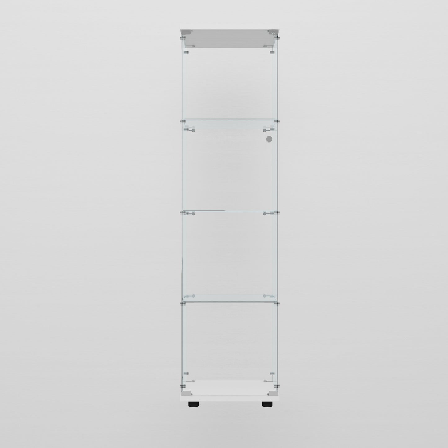 Tempered Glass Display Cabinet,Wine Cabinet,storage Cabinet,File Cabinet,with Battery-powered paipai light,Adjustable Floor Feet,Suitable for uneven ground,Can be placed anywhere,color:white image 8