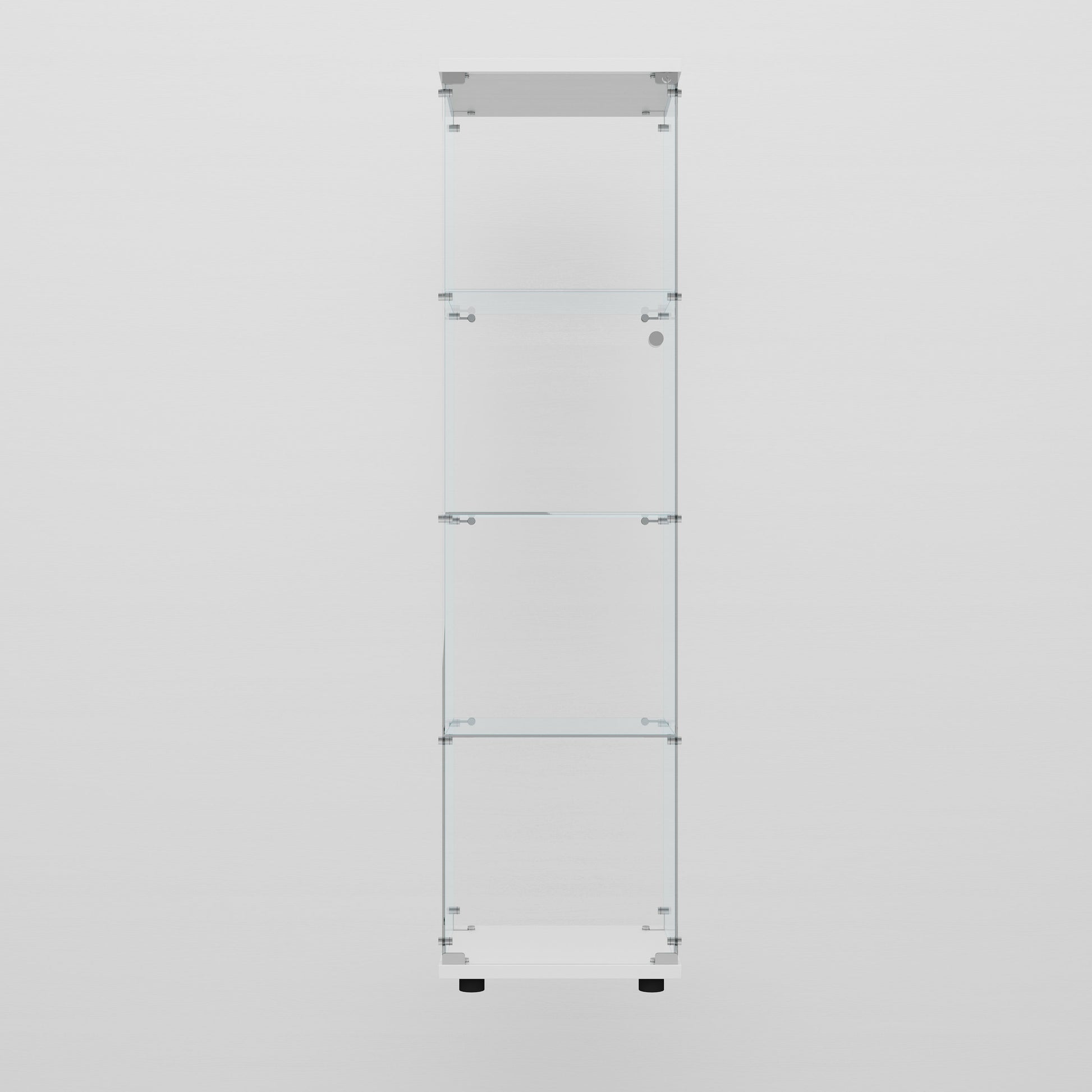 Tempered Glass Display Cabinet,Wine Cabinet,storage Cabinet,File Cabinet,with Battery-powered paipai light,Adjustable Floor Feet,Suitable for uneven ground,Can be placed anywhere,color:white image 8