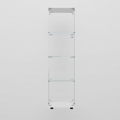 Tempered Glass Display Cabinet,Wine Cabinet,storage Cabinet,File Cabinet,with Battery-powered paipai light,Adjustable Floor Feet,Suitable for uneven ground,Can be placed anywhere,color:white image 8