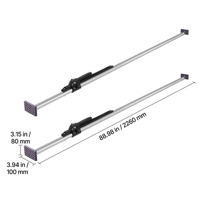 Cargo Bar, Cargo Bar Adjustable from 89" to 104", Heavy-duty Steel Cargos Stabilizer with Non-Slip Foot Pads, Truck Bed Load Lock Bars for Box Trucks, Semi-Trailers, Trailers (2PCS) image 11