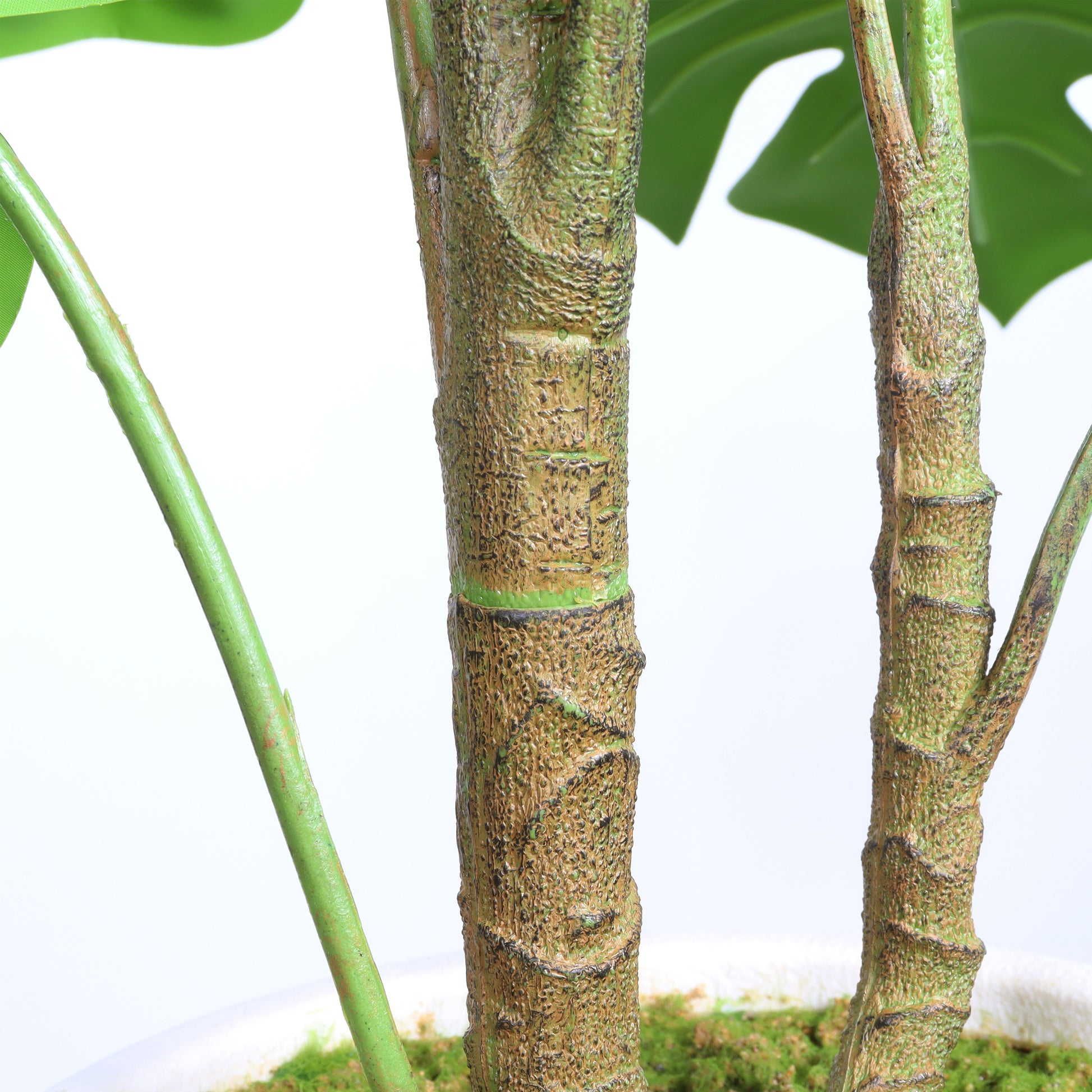 30'' Artificial Monstera Deliciosa Plant with White Pot, 2 pcs / set image 10