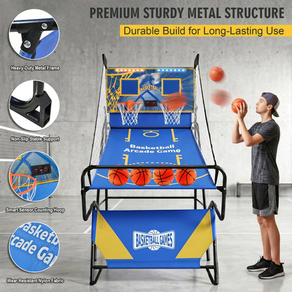 Dual Shot Foldable Basketball Arcade Game, LED Digital Scoreboard, 4 Balls & Pump, Indoor Family Entertainment Game image 9