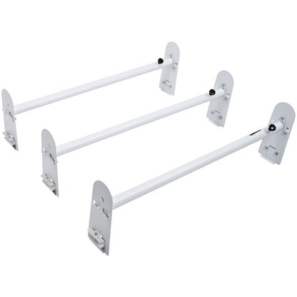 Van Roof Ladder Rack, 3 Bars Alloy Steel Roof Racks, 750 LBS Capacity Rain-Gutter Roof Rack, Adjustable Length 40.2" to 74.8", Van Ladder Rack Compatible with Chevrolet Express, GMC Savana, etc image 5