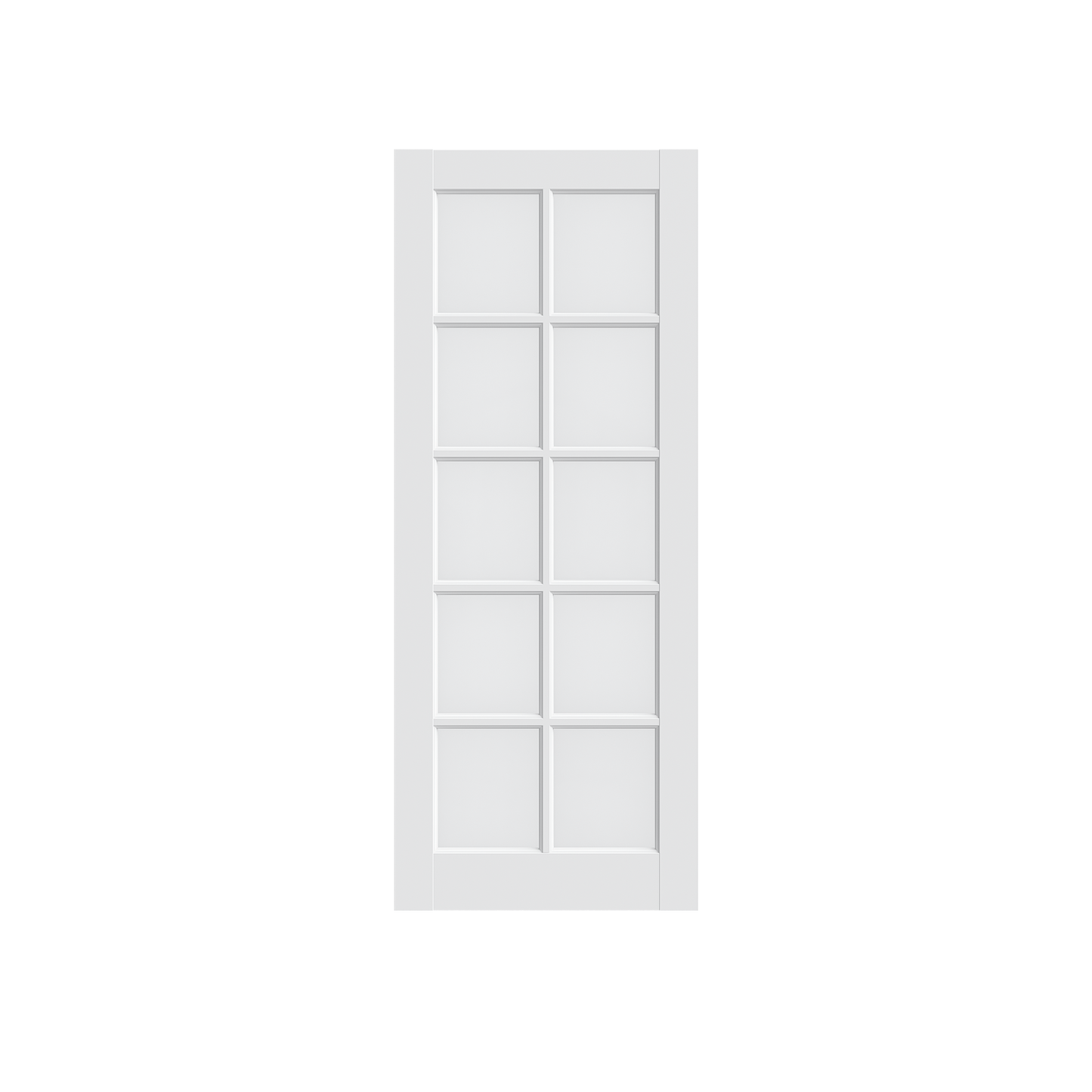 32" X 80"10-Lite Preassembled Clear Glass French Door, for Closet Pantry Bedroom Livingroom Study Office kitchen, Barn Doors-Shaker w/o Hardware image 9