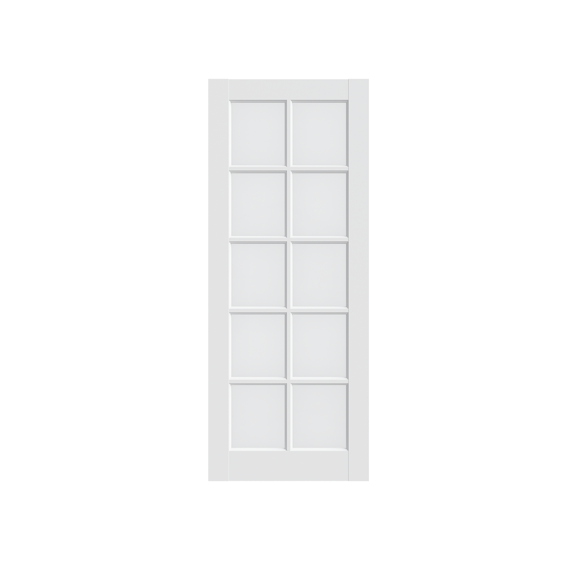 32" X 80"10-Lite Preassembled Clear Glass French Door, for Closet Pantry Bedroom Livingroom Study Office kitchen, Barn Doors-Shaker w/o Hardware image 9