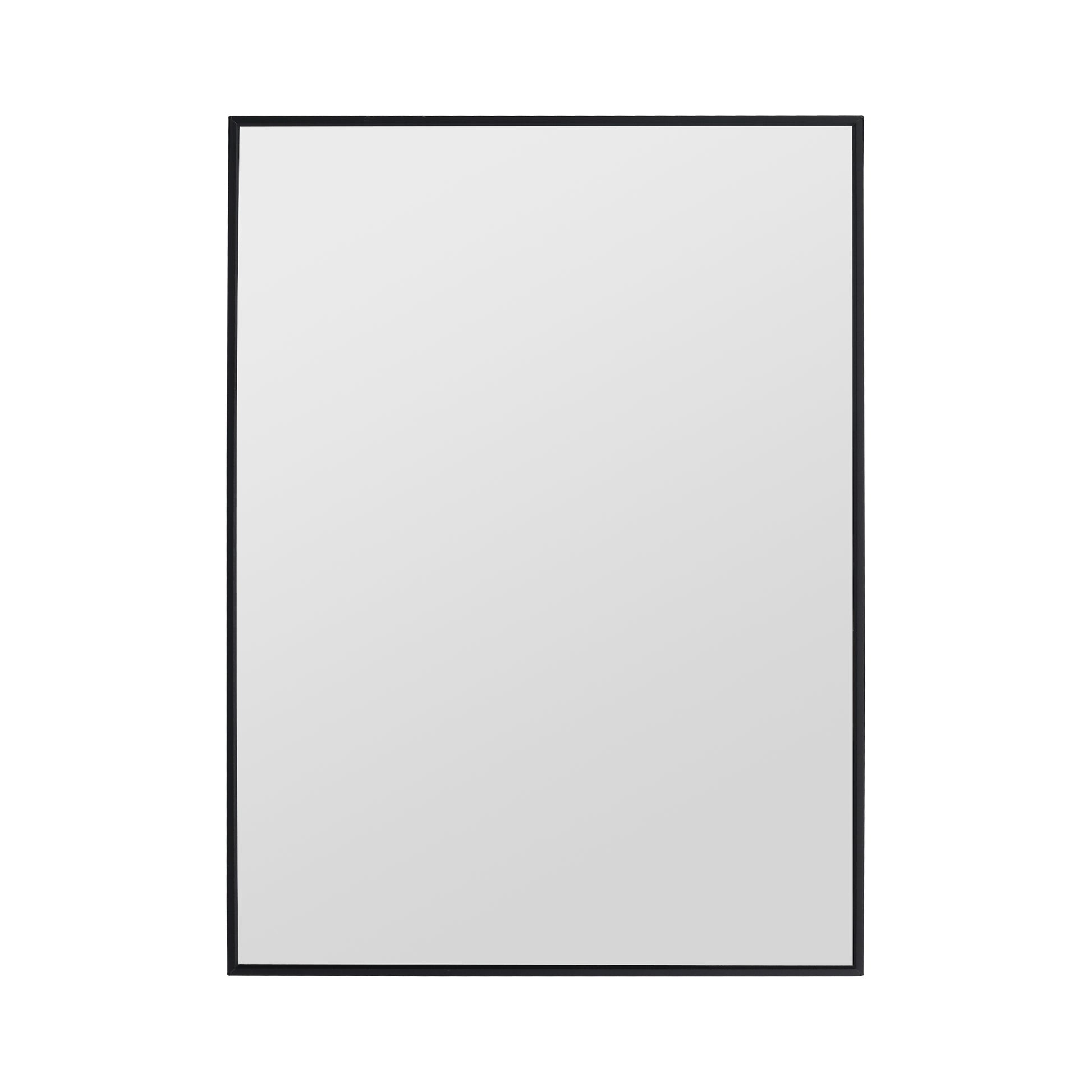 20'' Black Aluminum Frame Bathroom Mirror,Rectangular Wall Mounted Mirror image 12
