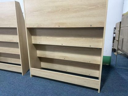 4-Tier Kids Bookshelf, Toddler Book Display Shelves, Helps Keep Bedrooms, Playrooms, and Classrooms Organized,Natural image 8