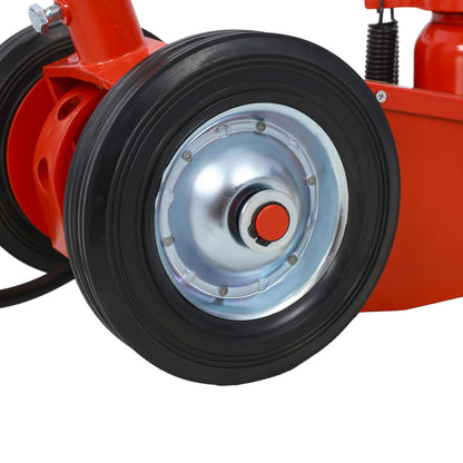 35 Ton Hydraulic Floor Jack Air-Operated Axle Bottle Jack with (4) Extension Saddle Set Built-in Wheels, Red image 10