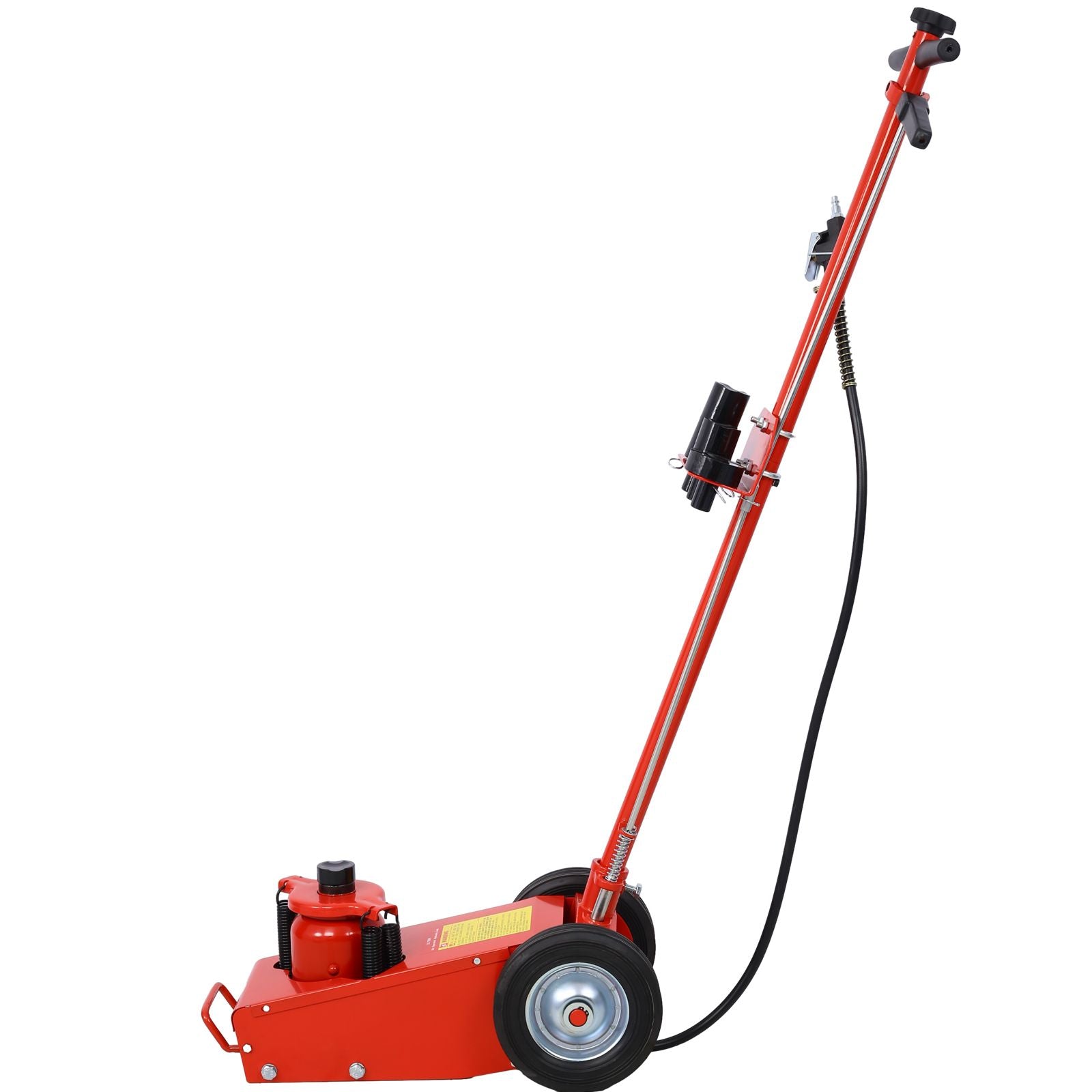 35 Ton Hydraulic Floor Jack Air-Operated Axle Bottle Jack with (4) Extension Saddle Set Built-in Wheels, Red image 17