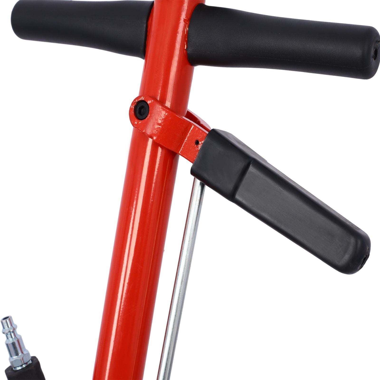 35 Ton Hydraulic Floor Jack Air-Operated Axle Bottle Jack with (4) Extension Saddle Set Built-in Wheels, Red image 16
