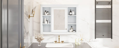 35'' x 28'' Medicine Cabinet, Wall Mounted Bathroom Storage Cabinet, Modern Bathroom Wall Cabinet with Mirror, Mirror Ca image 14