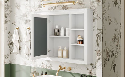35'' x 28'' Medicine Cabinet, Wall Mounted Bathroom Storage Cabinet, Modern Bathroom Wall Cabinet with Mirror, Mirror Ca image 12