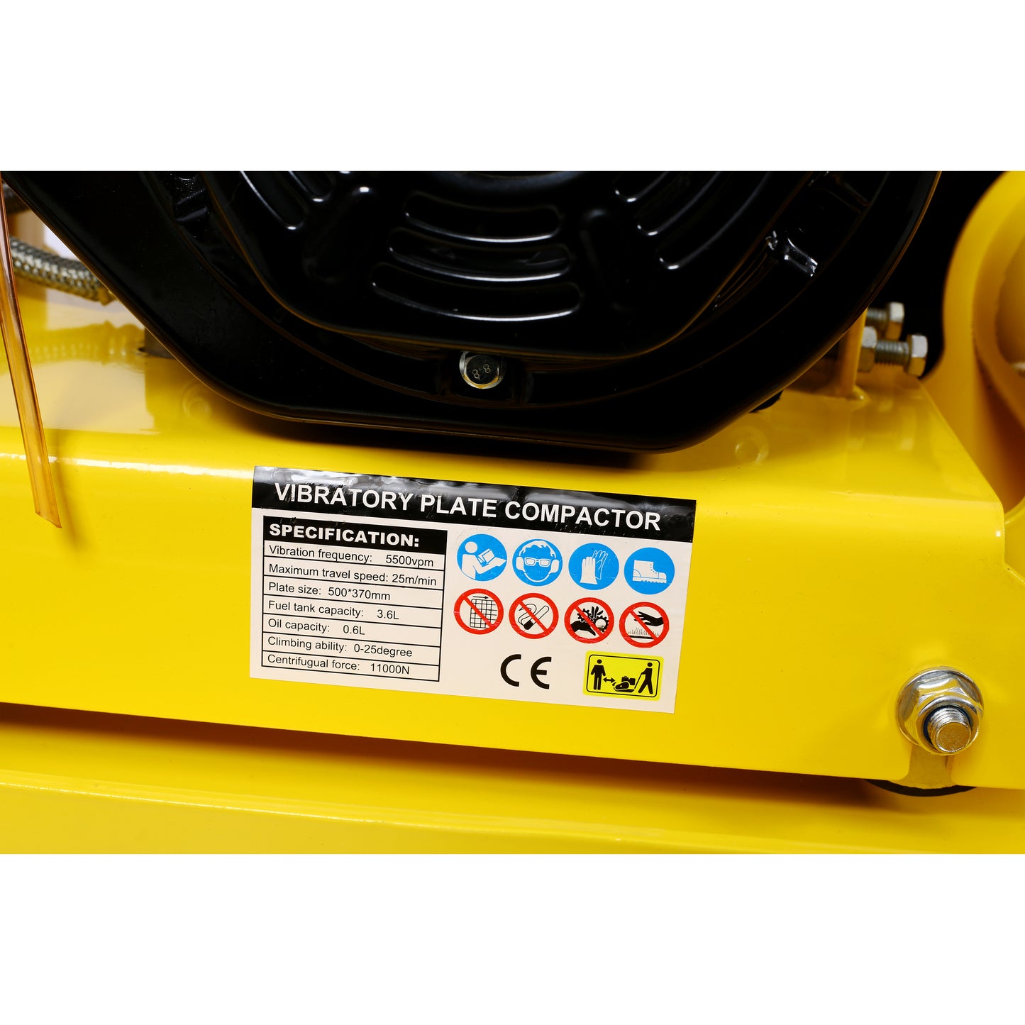 7.0HP 5500VPM MAX Gas Vibration Compaction Force 20 x 14 inch Plate Compactor w/Built-in Wheel,EPA compliant image 10
