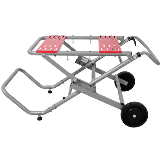 Rolling Foldable Table Saw Stand - Heavy Duty Portable Universal Base with 8 Inch Wheels
