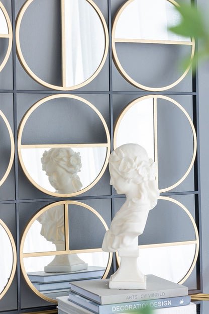 Black contemporary mirror full view