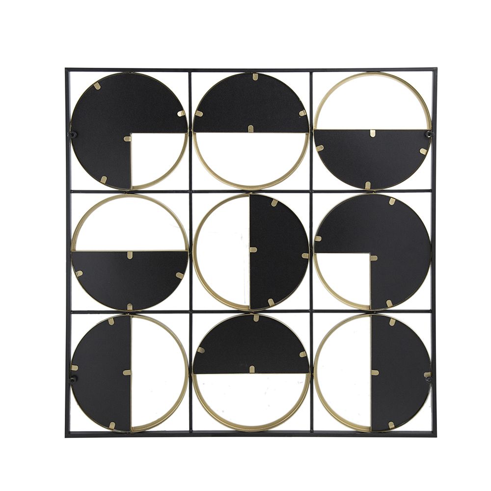 35.6" in Eclectic Styling Metal Beaded Black Wall Mirror with Contemporary Design for Bedroom,Liveroom & Entryway image 13