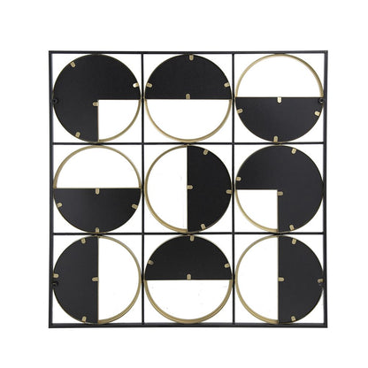 35.6" in Eclectic Styling Metal Beaded Black Wall Mirror with Contemporary Design for Bedroom,Liveroom & Entryway image 13