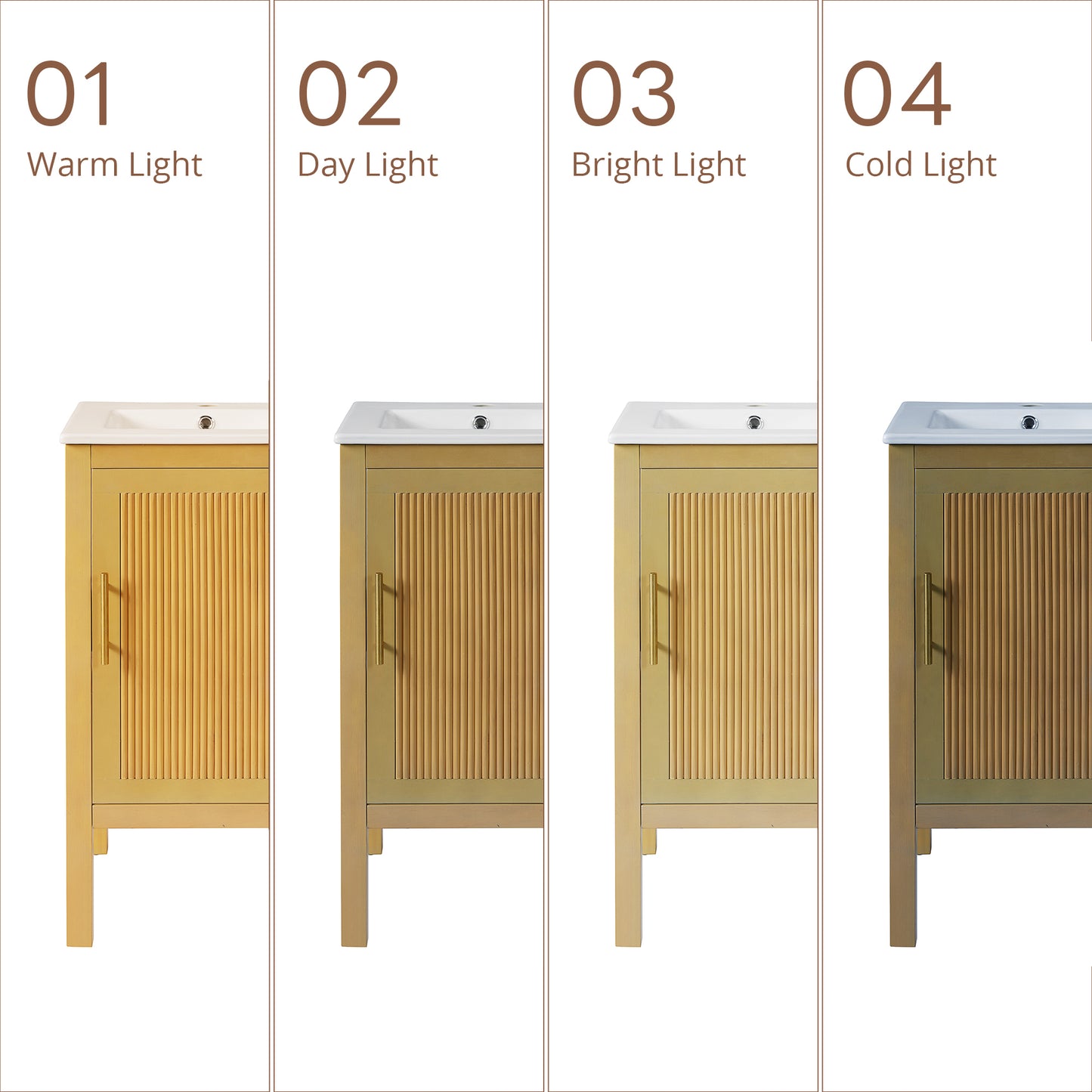 18" Bathroom Cabinet with Storage, Small Space Solution with Ceramic Sink, Adjustable Shelf, Soft-Closing Hinges image 8