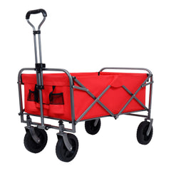 Collapsible Wagon Cart - Foldable with Wheels & Drink Holders