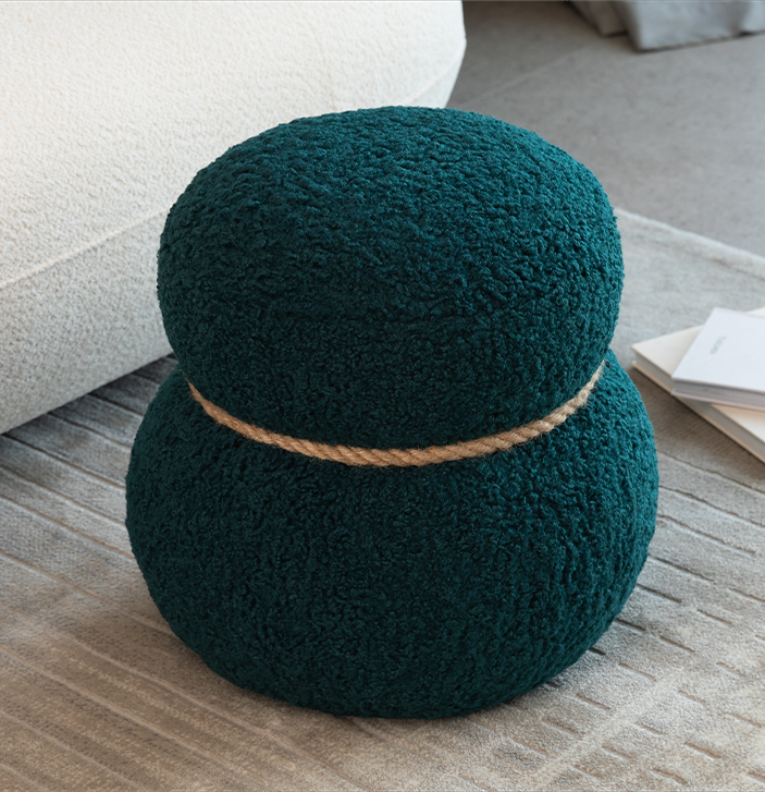 WKJ1Y Dark green snowman stool, seat body width 14.56 inches, round belly, playful cute, suitable for any space image 1
