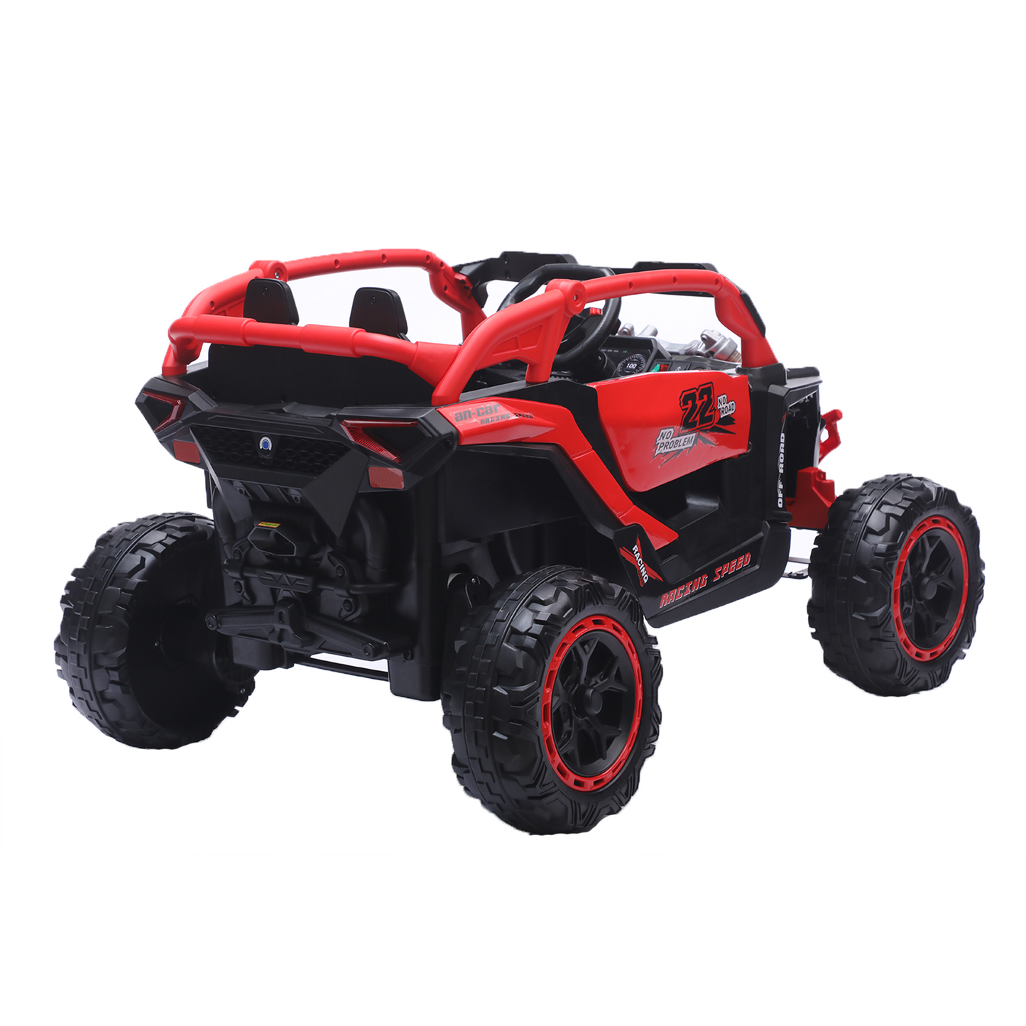 24V 400W Kids Ride on Car UTV W/Parents Remote Control,4-wheel suspension, 3 Speed, Power display,Bluetooth,MP3,Music,LED Light, Provide a speed of 4-8KM/H For Kids Age 3+ years old (RED) image 6