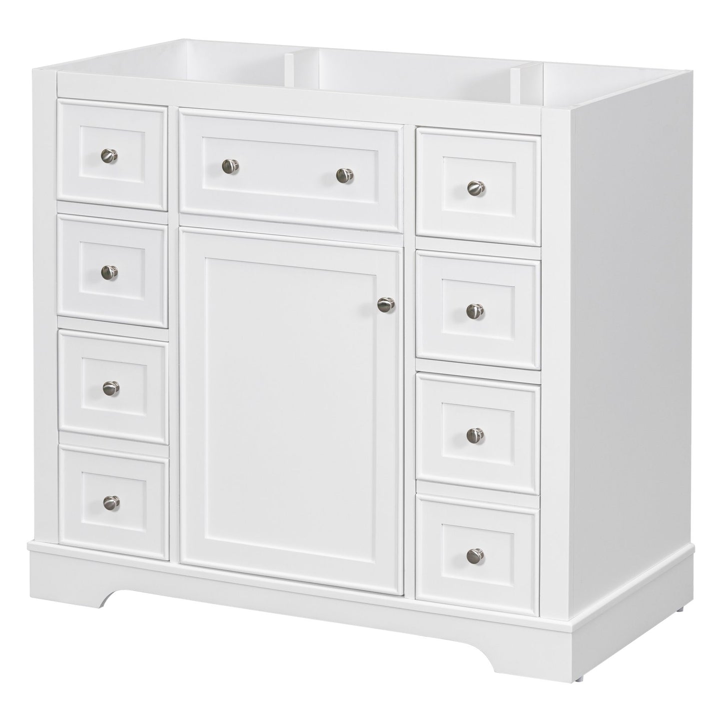 Bathroom vanity with drawer slides