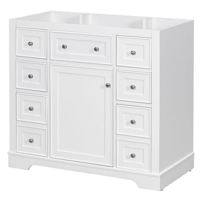 Bathroom vanity with drawer slides