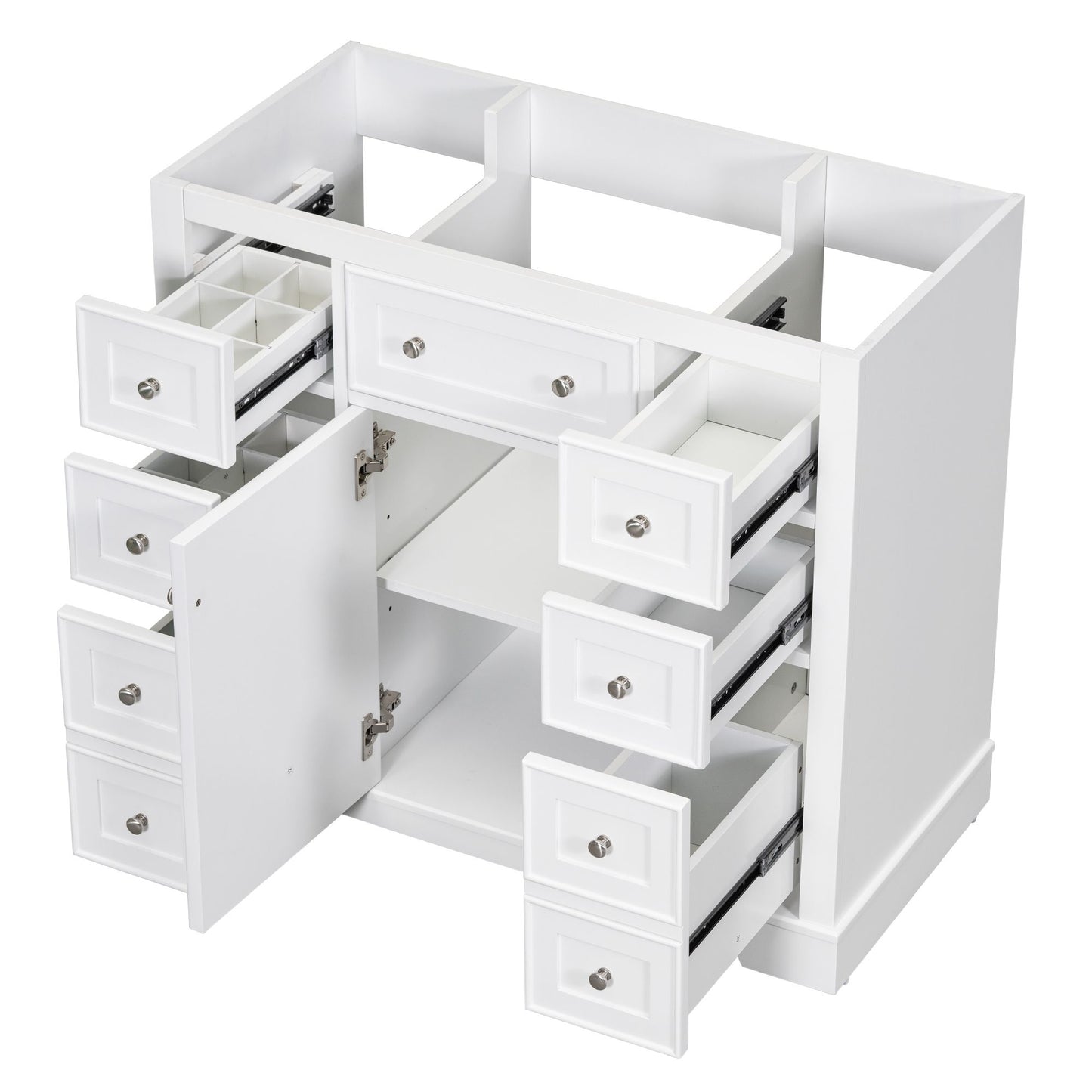 Vanity cabinet assembly hardware included