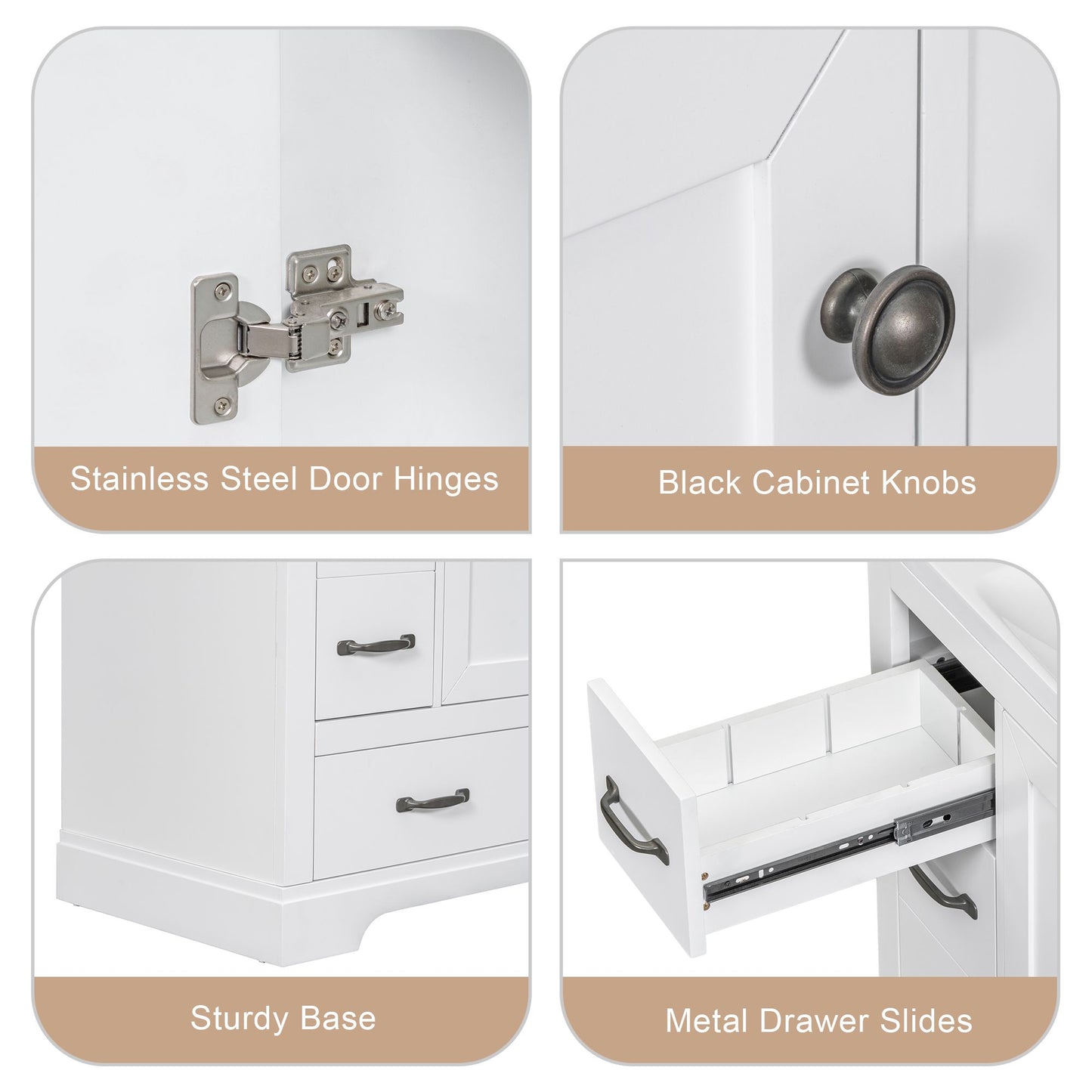 Multi-functional drawer divider in small drawer of bathroom vanity