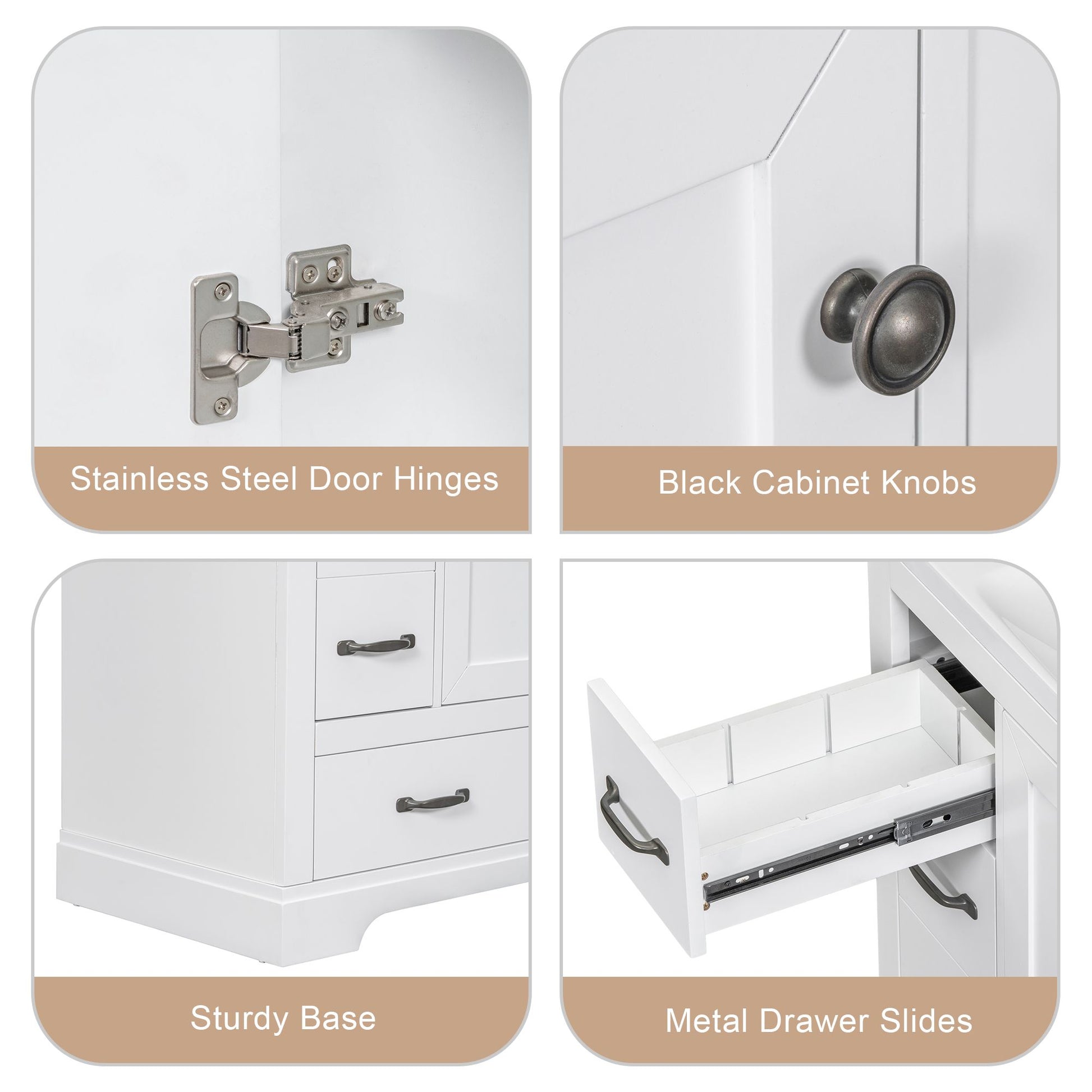 Multi-functional drawer divider in small drawer of bathroom vanity