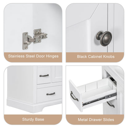 Multi-functional drawer divider in small drawer of bathroom vanity
