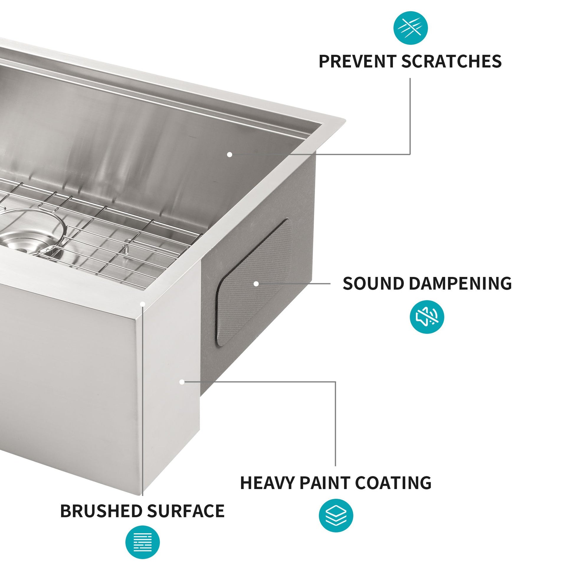 36 Farmhouse Sink Workstation - 36*22*10 Inch Kitchen Sink Stainless Steel 16 gauge Apron Front Kitchen Sink image 7