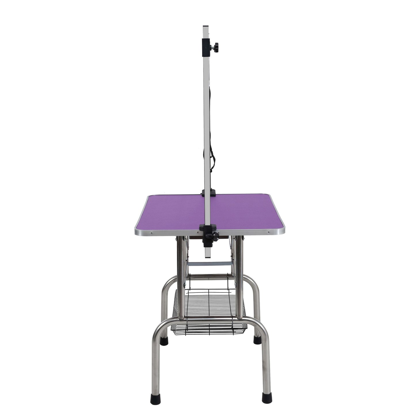 36" Folding Dog Pet Grooming Table Stainless Steel Frame Rubber Mat on Board with Adjustable Arm and Clamps pet dog Cat  image 5