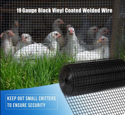 36 inch×50 ft Black Vinyl Coated Hardware Cloth 19 Gauge 1/4 inch Black PVC Hardware Cloth, Black Welded Wire Fence Supp image 3