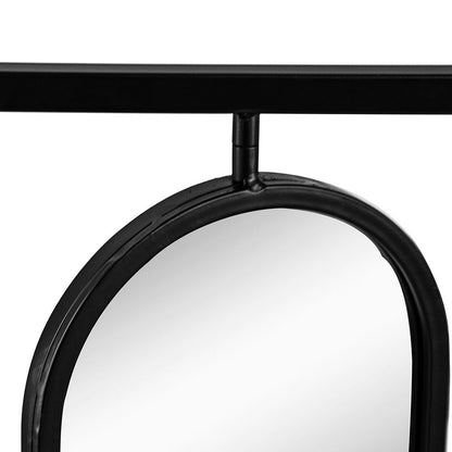Office decor mirror 36x36 black industrial frame