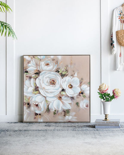 36" x 36" Square Framed Wall Art Flower Canvas Print, Home Decor for Living Room Kitchen Foyer Office image 10