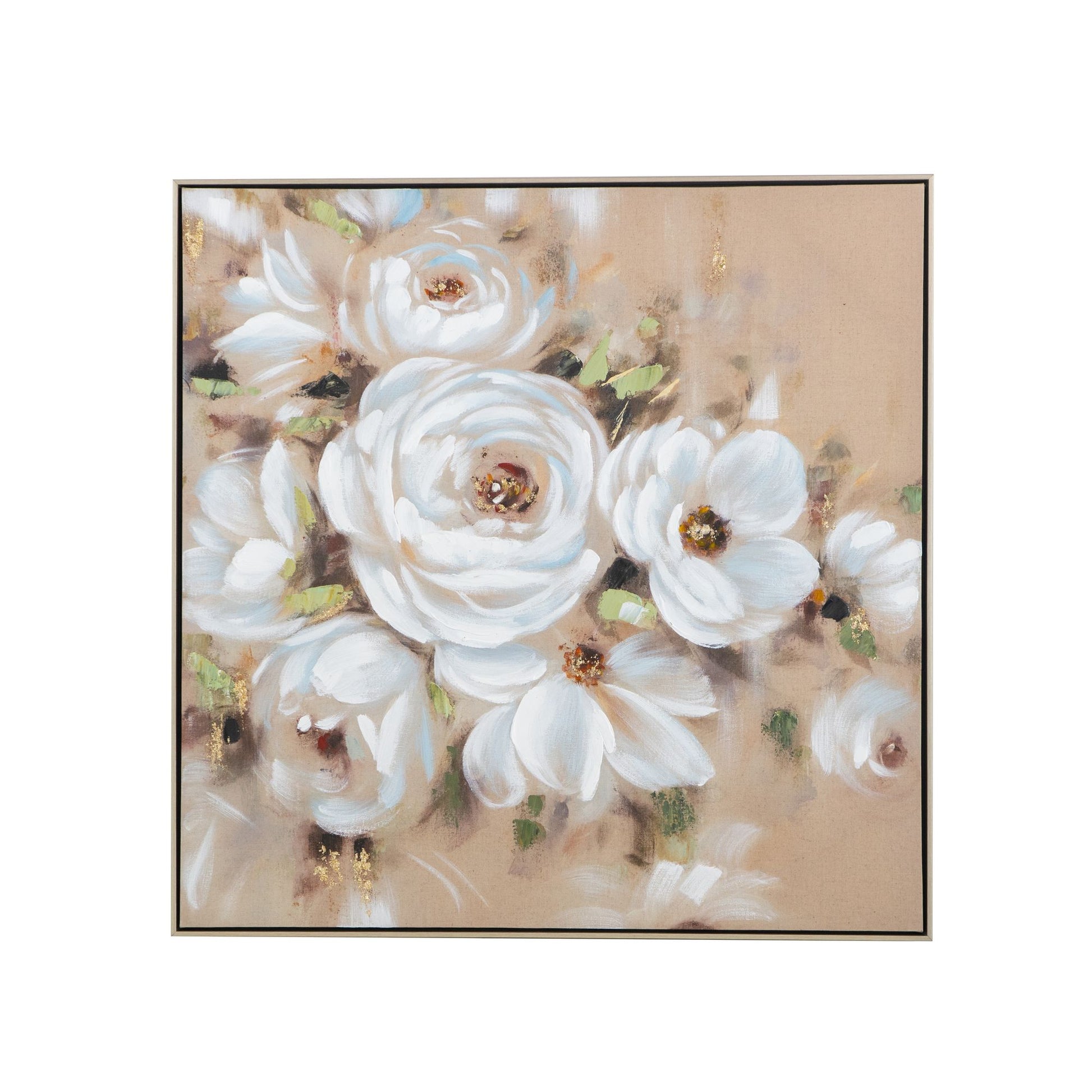 36" x 36" Square Framed Wall Art Flower Canvas Print, Home Decor for Living Room Kitchen Foyer Office image 5