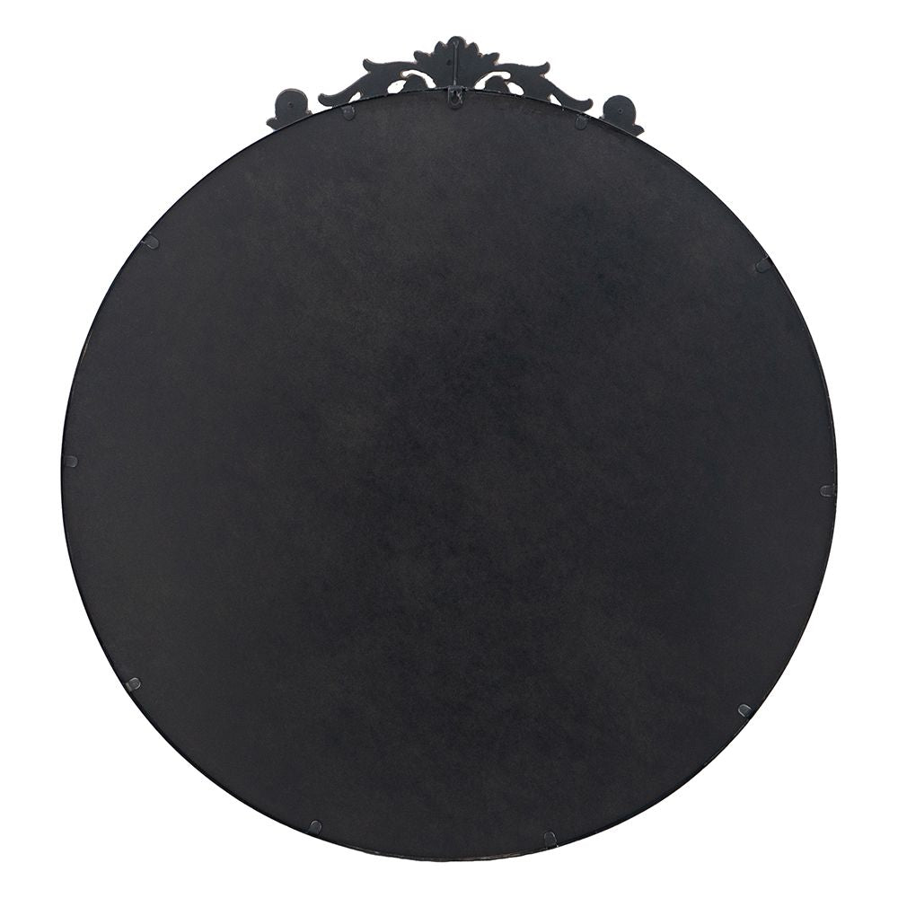 36x39 round baroque mirror black full product