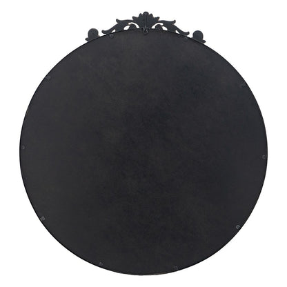 36x39 round baroque mirror black full product