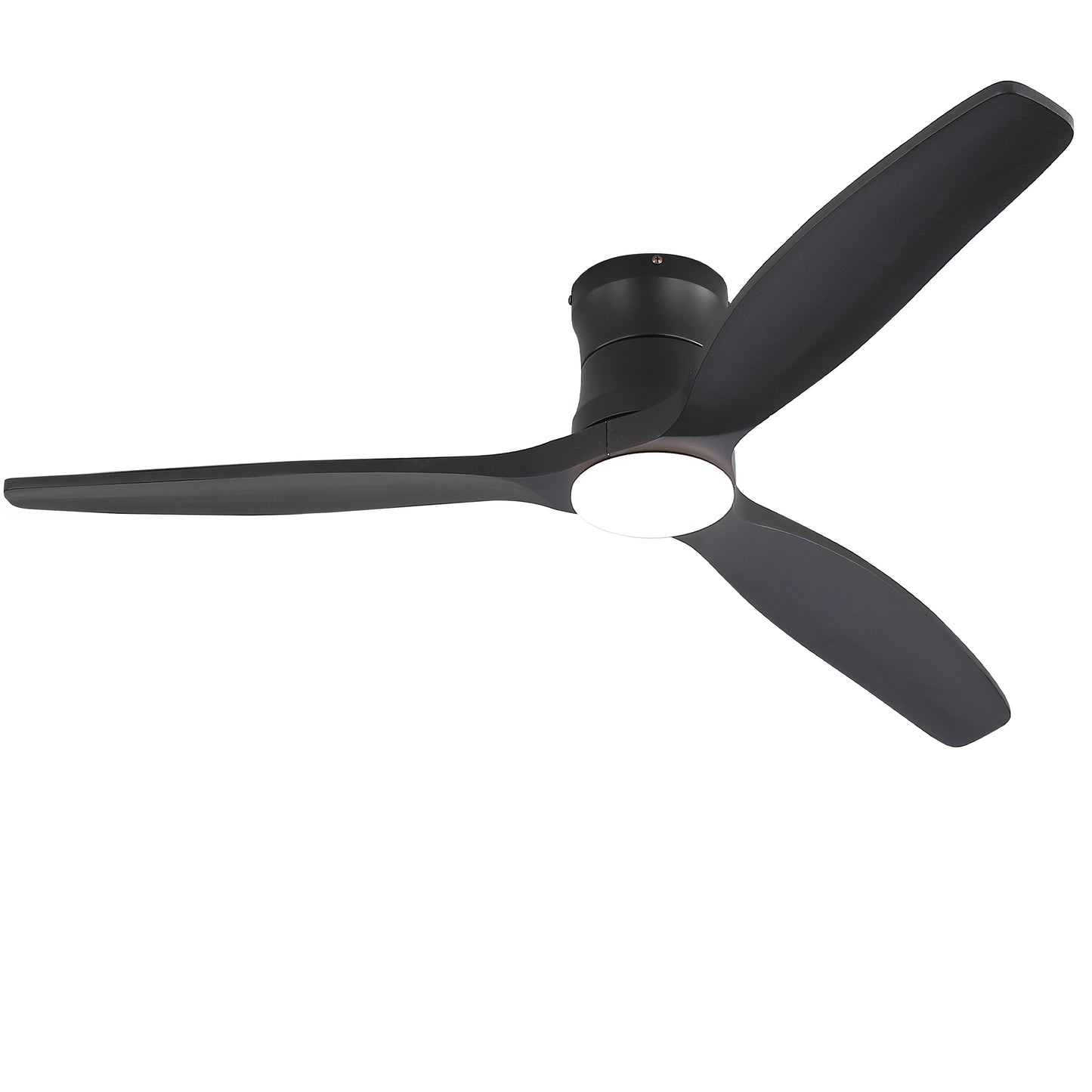 52-Inch Matte Black Ceiling Fan with Light, DC Motor, Silent Operation, for Bedroom & Living Room image 2