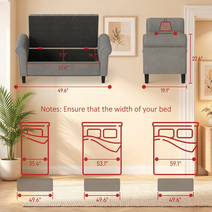 Hall Bench,Bed Bench,Storage Bench,Tufted Shoe Bench image 6