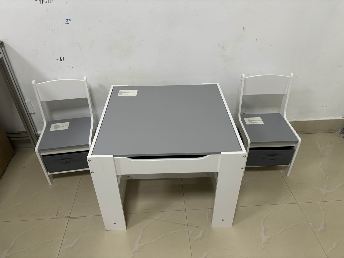 Kids Table and Chair Set, 3 in 1 Wooden Activity Table with Storage Drawer for Toddlers Drawing, Reading, Crafts, 2 in 1 Detachable Tabletop Table Set for Nursery, Playroom image 3