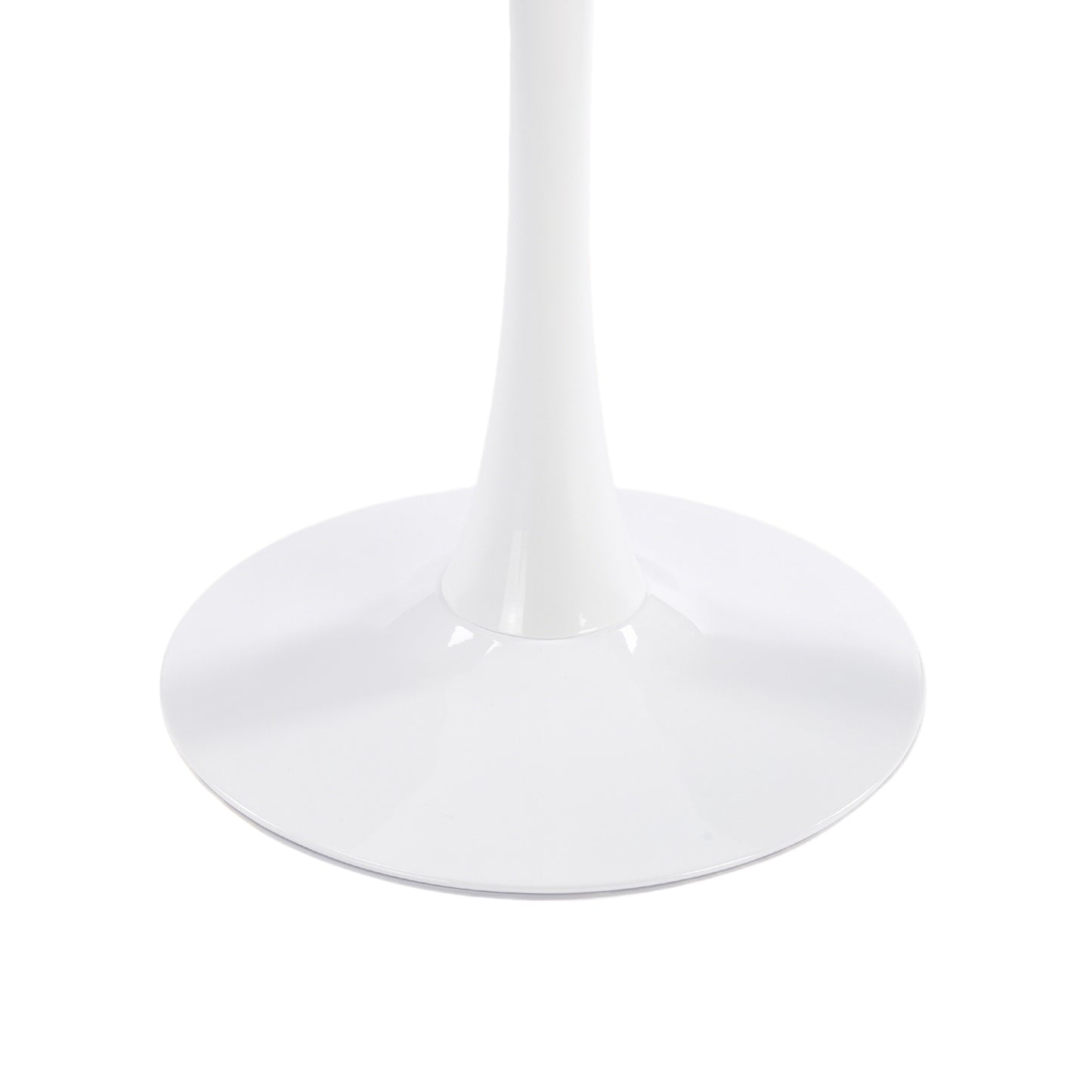 White Square Tulip Table for 2-3 Person, 24" Small Dining Table with Metal Pedestal Base, Modern Kitchen Table for Small Space, Apartment, Bistro, Cafe, Office & Living Room, Matte White MDF Top image 12