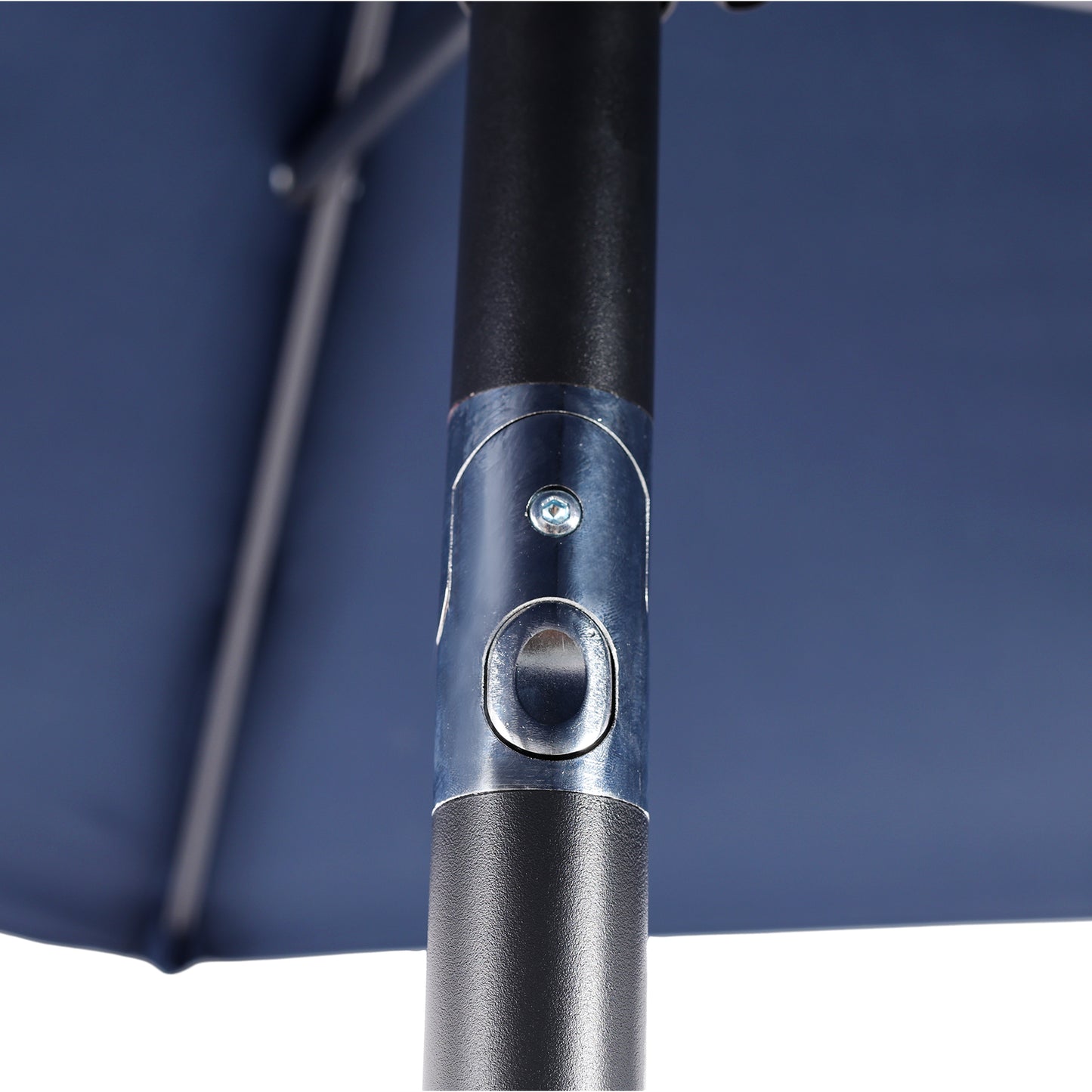7.5 FT Patio Umbrella, Outdoor Market Yard Umbrella, Sun Shade Umbrella with Push Button Tilt and Crank Mechanism for Garden, Deck, Pool and Backyard, Not Include Umbrella Base, Blue image 11