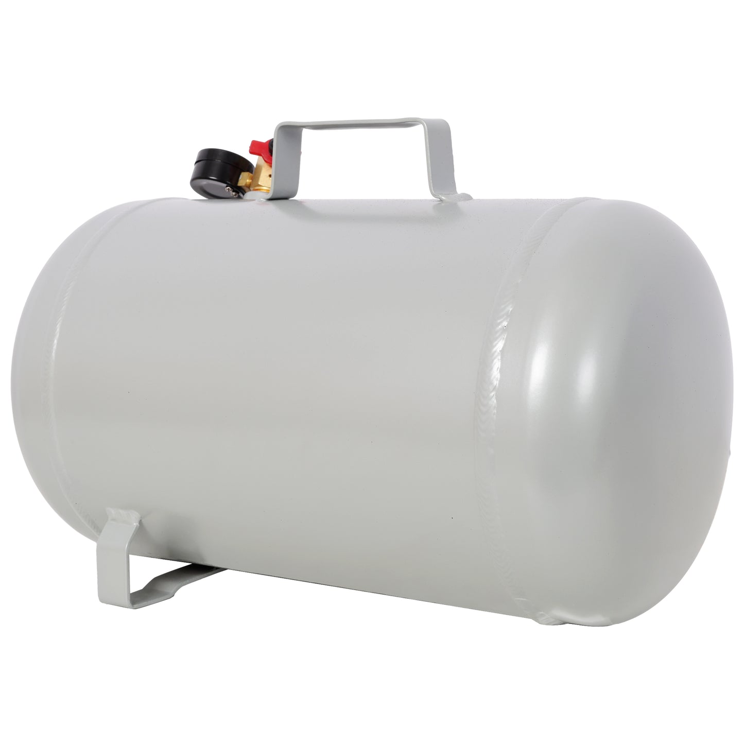 Portable 5 Gallon Aluminum Air Tank, Lightweight Durable Air Compressor Tank with Pressure Gauge, Safety Valve and 47 Inch Hose for Easy Tool Connection image 2