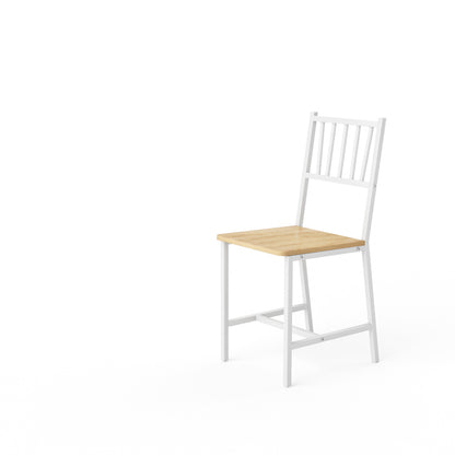 Dining Table Set, Bar Table with 2 Dining chairs, Kitchen Table Counter with Chairs, Industrial for Kitchen Breakfast Table, Living Room, Party Room,Natural and White,35.4″L x23.6″W x 29.7″H image 10