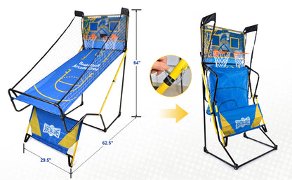 Dual Shot Foldable Basketball Arcade Game, LED Digital Scoreboard, 4 Balls & Pump, Indoor Family Entertainment Game image 4