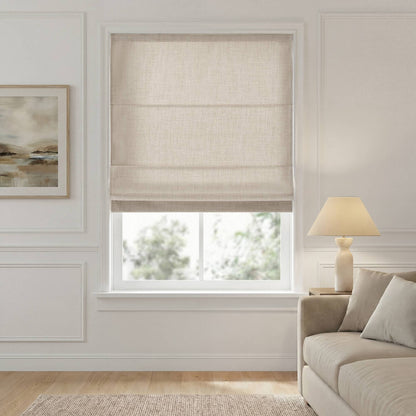 1 Piece 35x64" Room Darkening Cordless Roman Shade,Neutral image 1