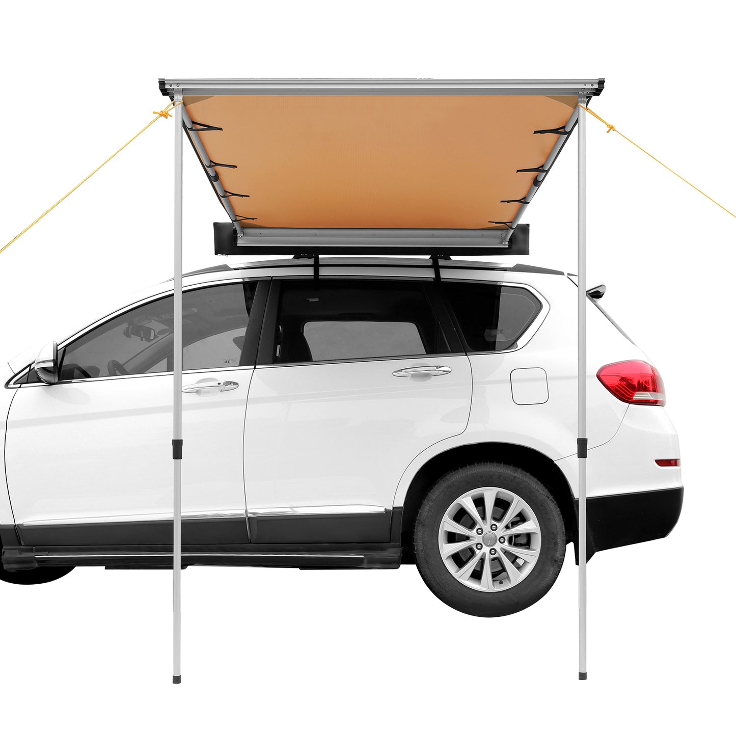 Car Side Awning, Large 4.6'x6.6' Shade Coverage Vehicle Awning, PU3000mm UV50+ Retractable Car Awning with Waterproof Storage Bag, Suitable for Truck, SUV, Van, Campers image 9